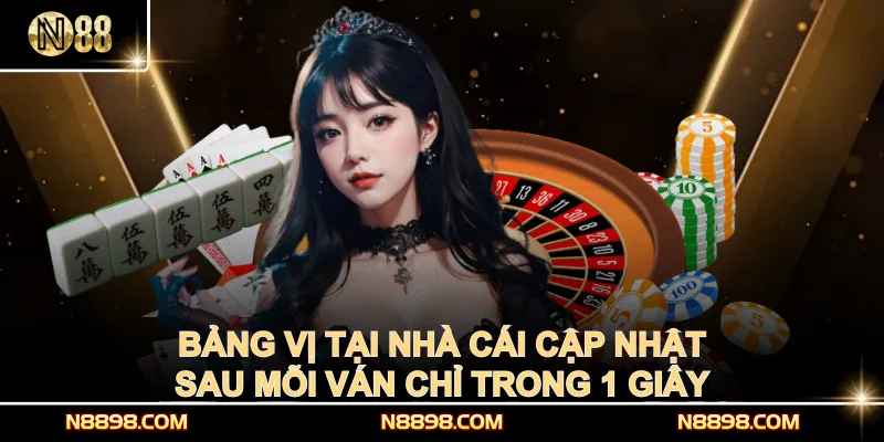 Bảng vị tại nhà cái cập nhật sau mỗi ván chỉ trong 1 giây