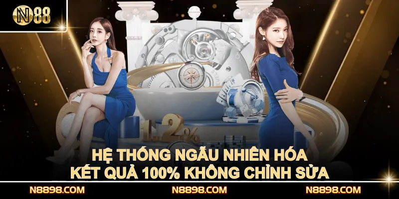 Hệ thống ngẫu nhiên hóa kết quả 100% không chỉnh sửa